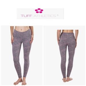 Tuff Athletics Women's Heathered Pink Leggings M